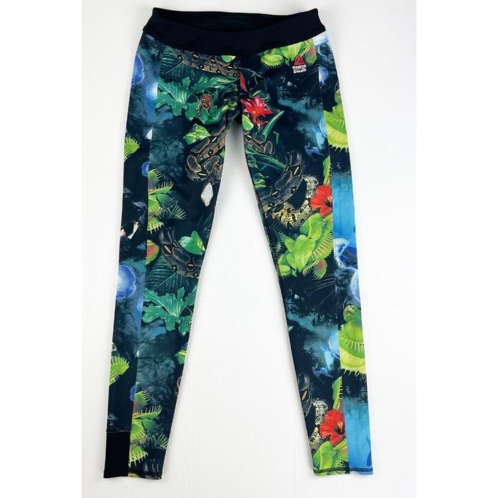 Reebok Jungle Chase Reversible Leggings XS CrossFit